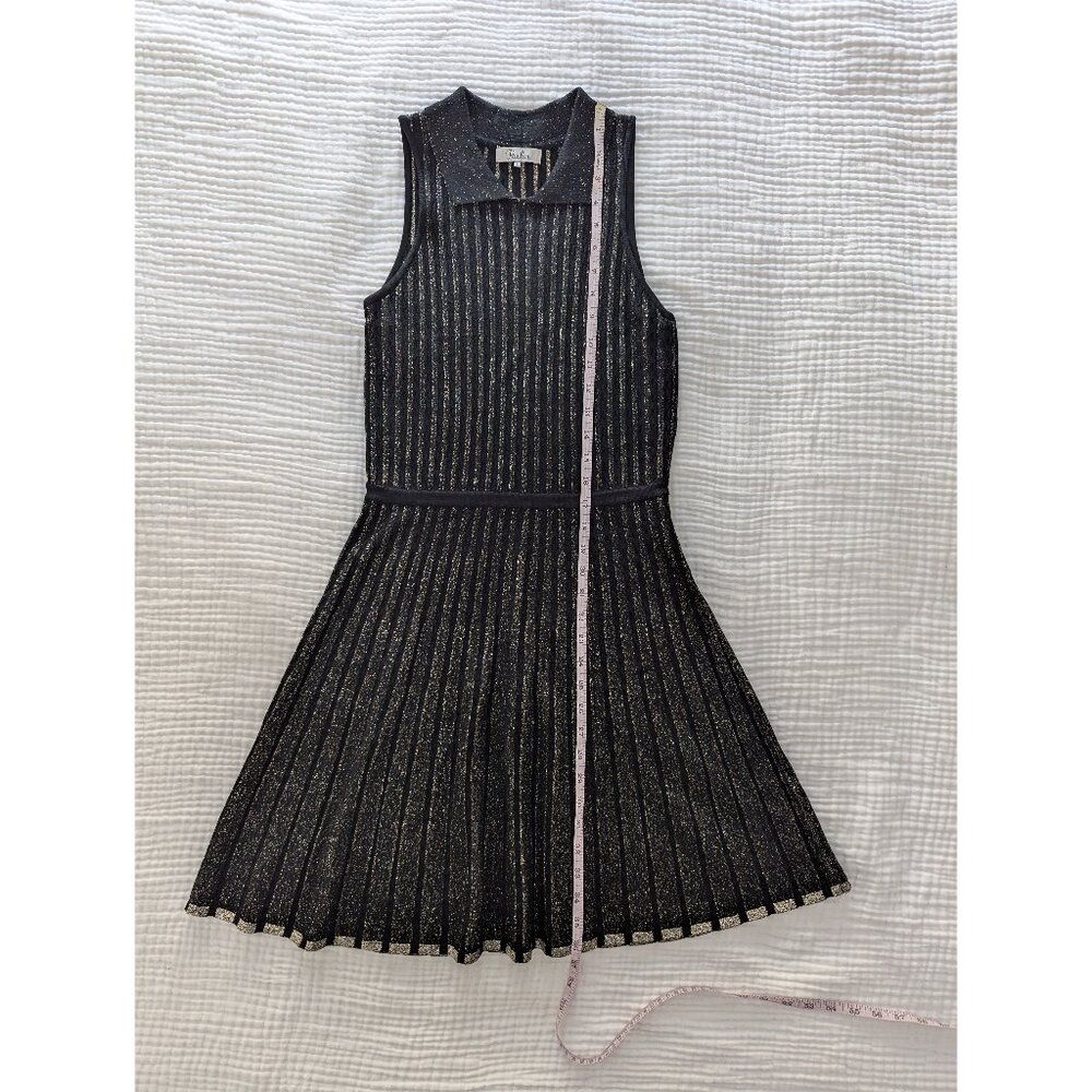 Parker A-line dress in black and gold, size S
